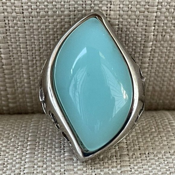 Jewelry - Women Ring Faux Light Blue Stone Fashion Jewelry Ring Size 8.5